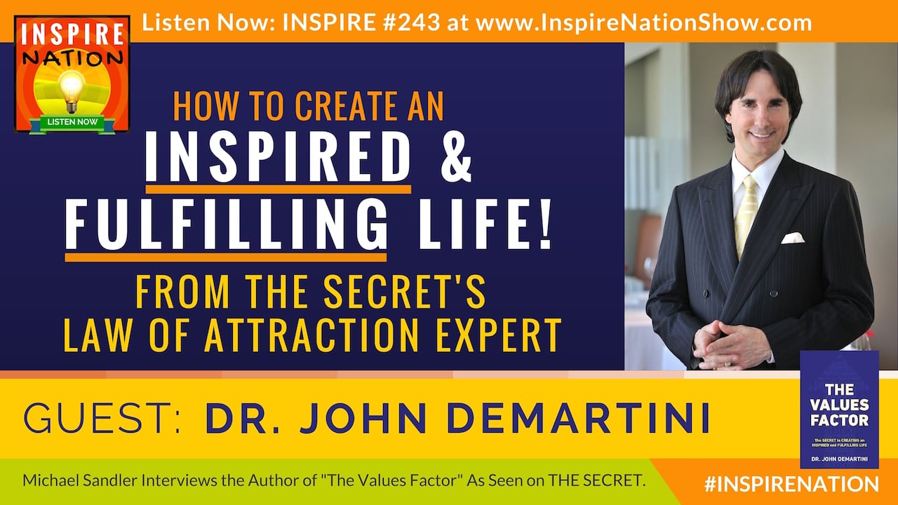 Listen to Michael Sandler's interview with Dr. John Demartini, the author of "The Values Factor" and star in THE SECRET!